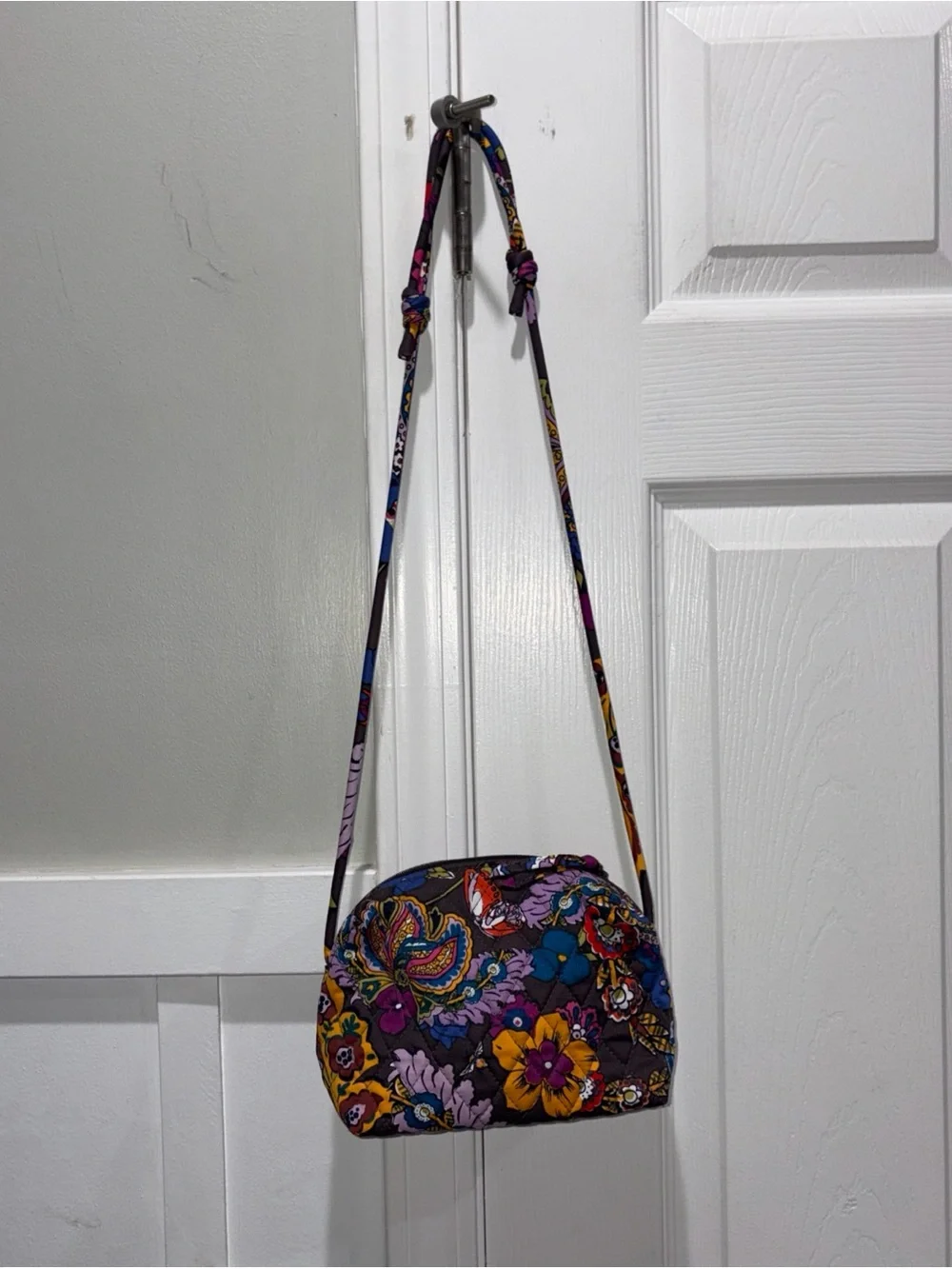 Vera Bradley Blake Colorful Bouquet Paisley Crossbody Bag